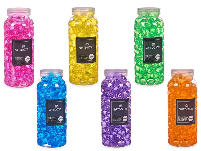 Giftdecor Bote con Gel de Colores, 500g, Surtido de 6 Colores (Amarillo, Azul, Morado, Naranja, Rosa, Verde), Dimensiones 7.2x17.5x7.2 cm (Set de 24) Giftdecor Bote con Gel de Colores, 500g, Surtido de 6 Colores (Amarillo, Azul, Morado, Naranja, Rosa, Verde), Dimensiones 7.2x17.5x7.2 cm (Set de 24)