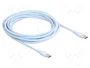 DeLOCK Cable USB Type-C a USB Type-C 60 W 4 m Azul Silicona