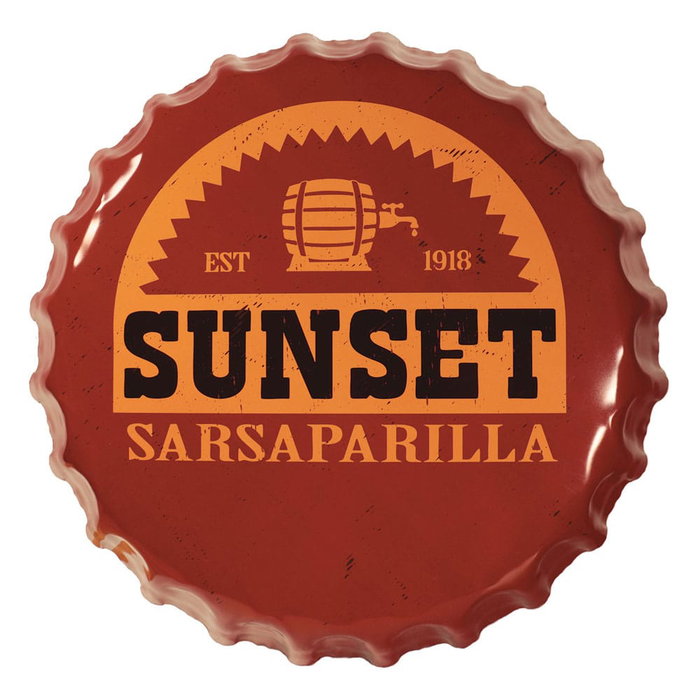 Fallout Placa de Chapa Sunset Sarsaparilla Bottle Cap Fallout Placa de Chapa Sunset Sarsaparilla Bottle Cap