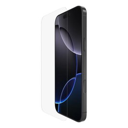 Belkin Protector de Pantalla UltraGlass2 ScreenForce OVA158HQ para iPhone 16 Pro Max - Vidrio Templado 9H, Resistente a Impactos, Antihuellas, Incluye Bandeja Easy Align
