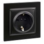 SIMON Enchufe Schuko Serie 10 Negro