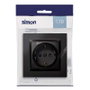 SIMON Enchufe Schuko Serie 10 Negro