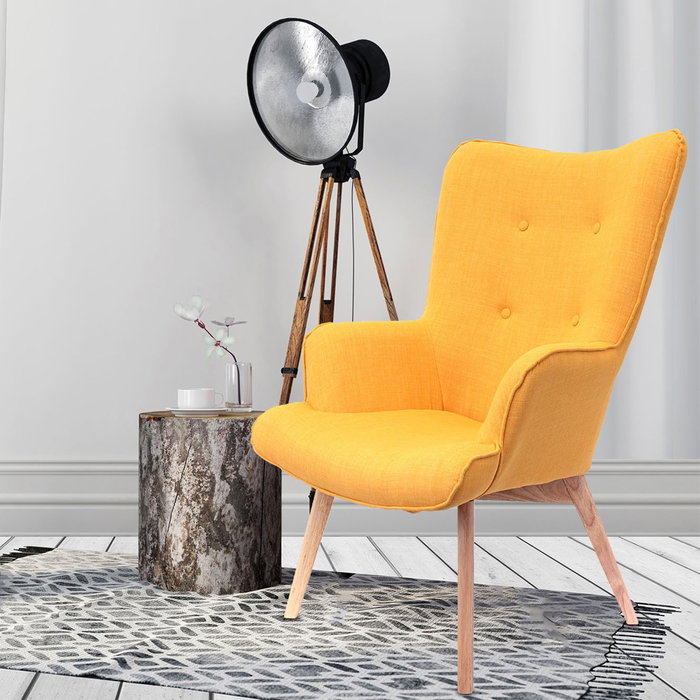 Home Deco Factory Butaca Helsinki Amarilla 66x72 cm
