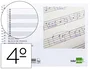 Liderpapel Bloc música combi pentagrama cuadriculado 2,5mm cuarto 20 hojas 100g/m2