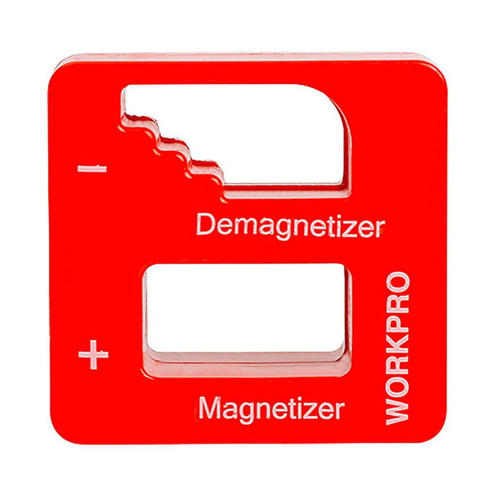 Workpro Magnetizador Desmagnetizador Rojo para Herramientas Pequeñas, 5x3x5 cm