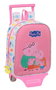 Safta Mochila con Carro 232+805 Peppa Pig "Baby Pig" Infantil 22x27x10cm