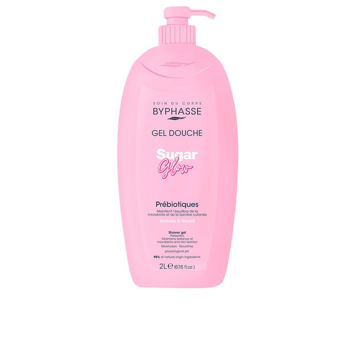 Byphasse Sugar Glow Gel de Ducha Prebiótico con Fragancia Dulce - Textura Suave y Perlada - 2000 ml Byphasse Sugar Glow Gel de Ducha Prebiótico con Fragancia Dulce - Textura Suave y Perlada - 2000 ml