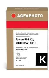 Agfa Photo compatible Epson 502XL negro Cartucho de tinta para Epson XP-5100 XP-4100 XP-3100