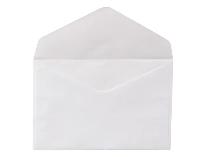 Liderpapel Sobre N.0 Blanco Tarjeta de Visita 70x105mm Engomado Caja de 100 Unidades