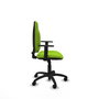 Silla de oficina Algarra con mecanismo Contacto permanente básico tapizada con Similpiel color Pistacho. Equipada con Base poliamida negra, Brazos 1D y Ruedas de nailon 50 mm