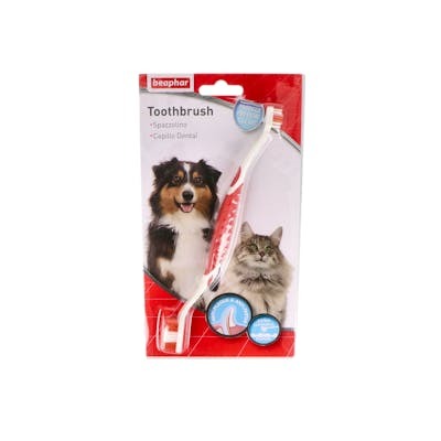 Beaphar Cepillo Dental de Doble Cabezal para Perros y Gatos