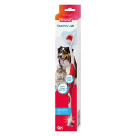 Beaphar Cepillo Dental para Perros y Gatos de Doble Cabezal para Limpieza Profunda