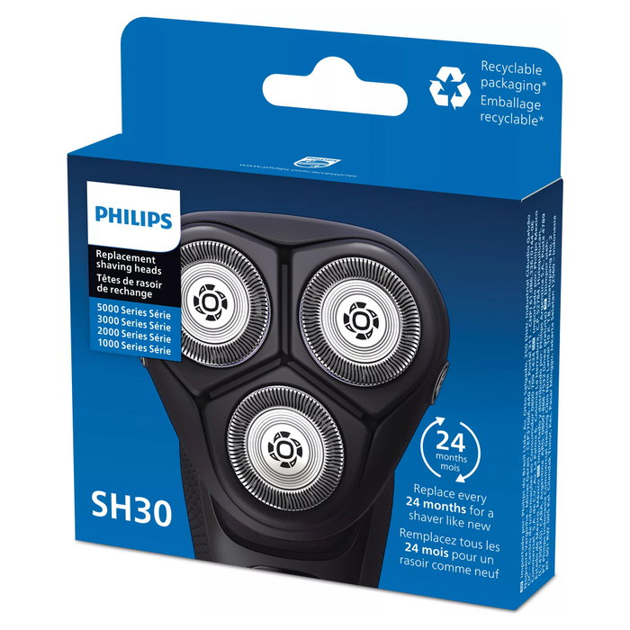 Philips SH30/50 Cabezales de Repuesto para Series 1000, 3000 y Star Wars SW3700, Pack de 3