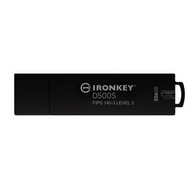 Kingston IronKey D500S 256GB USB 3.2 Gen 1 Lápiz de Memoria Cifrado Hardware AES-256 FIPS 140-3 Nivel 3 IP67 Resistente al Agua