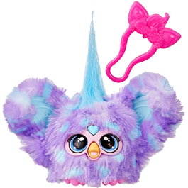 HASBRO Mini Furby Groo-Vee Furblet Juguete Electrónico con Clip Llavero, +6 Años, Música K-Pop y Sonidos