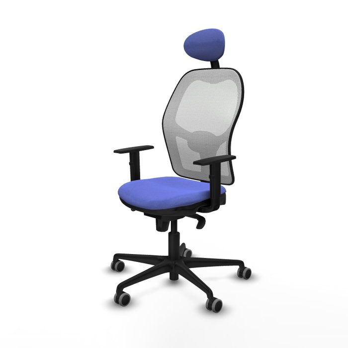 PIQUERAS Y CRESPO Silla de oficina Jorquera con mecanismo Sincro, Azul claro y Blanco PIQUERAS Y CRESPO Silla de oficina Jorquera con mecanismo Sincro, Azul claro y Blanco