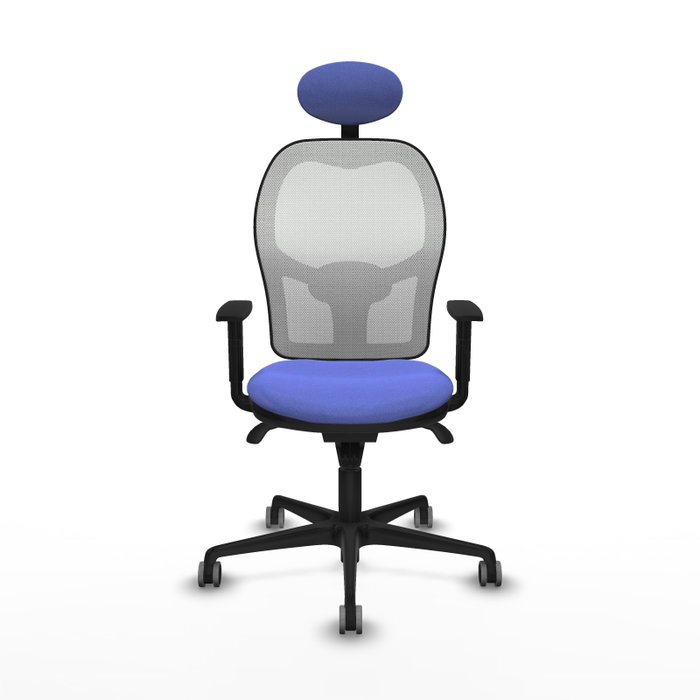PIQUERAS Y CRESPO Silla de oficina Jorquera con mecanismo Sincro, Azul claro y Blanco PIQUERAS Y CRESPO Silla de oficina Jorquera con mecanismo Sincro, Azul claro y Blanco