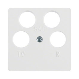 BERKER 1484 19 09 Zentralplatte S.1 4-Ant.-Steckdose pws