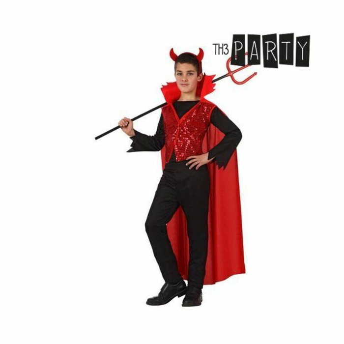 Atosa Disfraz de Demonio para Niño con Lentejuelas Rojo