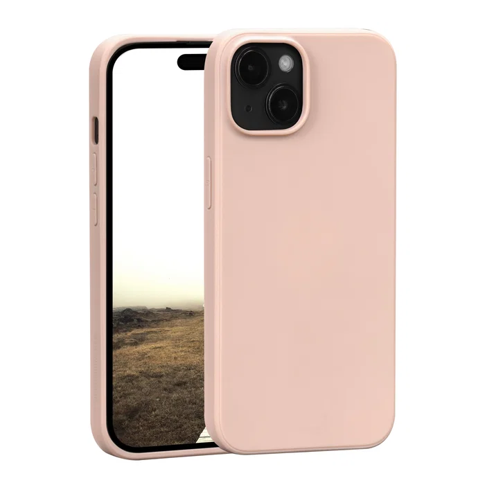 Dbramante1928 Funda para iPhone 15 Rosa - Resistente a Rayones y Polvo, Color Monocromo, Compatibilidad Apple