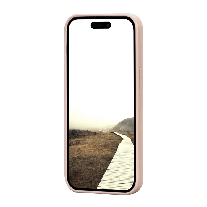 Dbramante1928 Funda para iPhone 15 Rosa - Resistente a Rayones y Polvo, Color Monocromo, Compatibilidad Apple