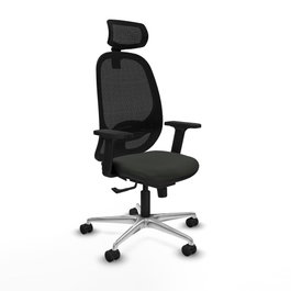 PIQUERAS Y CRESPO Silla de oficina Cilanco con mecanismo Sincro, Negro
