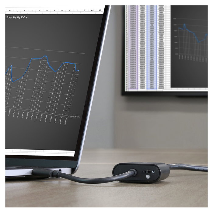 StarTech.com Adaptador USB-C a HDMI con Interruptor de Modo Presentación - 4K a 60Hz - USB 3.2 Gen 1 - Resolución 3840 x 2160 Píxeles