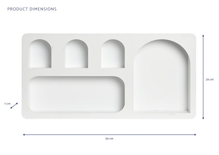 DKD Home Decor Estanteria de Pared Moderna Blanca 59 x 7 x 29 cm DKD Home Decor Estanteria de Pared Moderna Blanca 59 x 7 x 29 cm