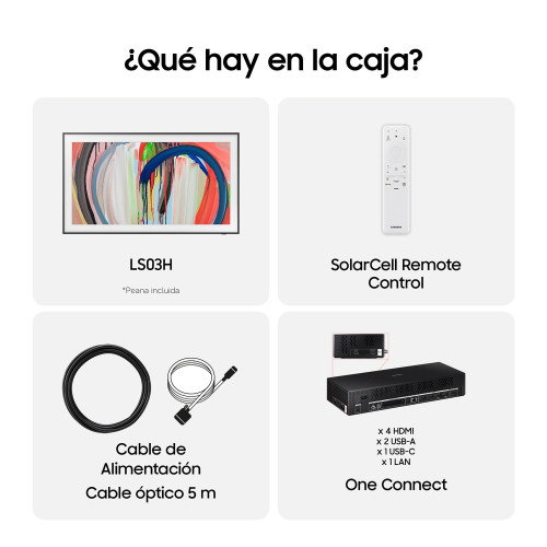 Samsung The Frame LS03HE 55" Smart TV QLED 4K Glare Free 2026 con mando SolarCell, One Connect, Art Store y AI Vision, referencia TQ55LS03HAUXXC