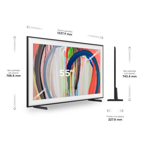 Samsung The Frame LS03HE 55" Smart TV QLED 4K Glare Free 2026 con mando SolarCell, One Connect, Art Store y AI Vision, referencia TQ55LS03HAUXXC