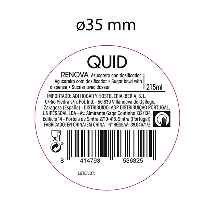 Azucarero Vidrio Renova Quid 21,Cl (24 Unidades)