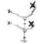 StarTech.com QUAD MONITOR Mount PREMIUM Soporte VESA de Escritorio para 4 Monitores hasta 27" - Giro, Inclinación, Rotación - Plata