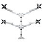 StarTech.com QUAD MONITOR Mount PREMIUM Soporte VESA de Escritorio para 4 Monitores hasta 27" - Giro, Inclinación, Rotación - Plata