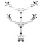 StarTech.com QUAD MONITOR Mount PREMIUM Soporte VESA de Escritorio para 4 Monitores hasta 27" - Giro, Inclinación, Rotación - Plata