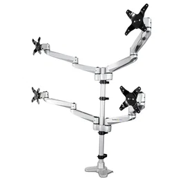 StarTech.com Soporte para 4 Monitores Premium, Articulado, Plata