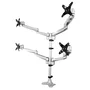 StarTech.com Soporte para 4 Monitores Premium, Articulado, Plata
