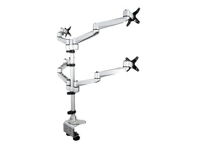 StarTech.com Soporte para 4 Monitores Premium, Articulado, Plata