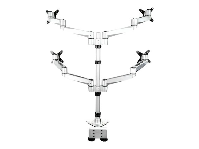 StarTech.com Soporte para 4 Monitores Premium, Articulado, Plata