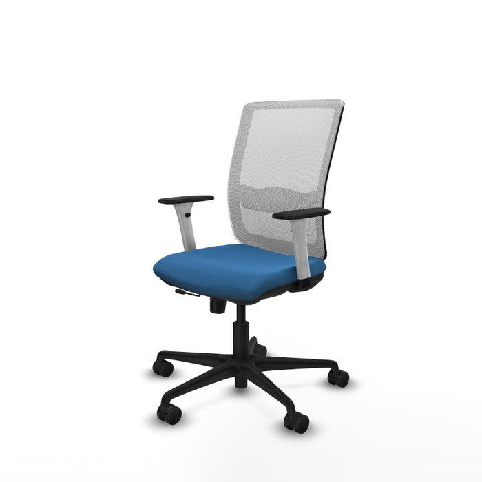 PIQUERAS Y CRESPO Silla de oficina Haches Azul claro y Blanco