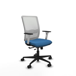 PIQUERAS Y CRESPO Silla de oficina Haches Azul claro y Blanco