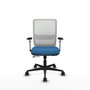 PIQUERAS Y CRESPO Silla de oficina Haches Azul claro y Blanco