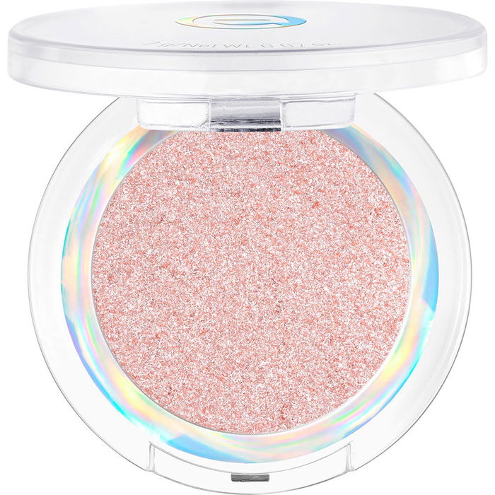 Essence MONOCROMA GLITTER Sombra de Ojos #02-Rosy Sparkle 2 gr - Sombra en Polvo Cremosa con Brillo Plateado
