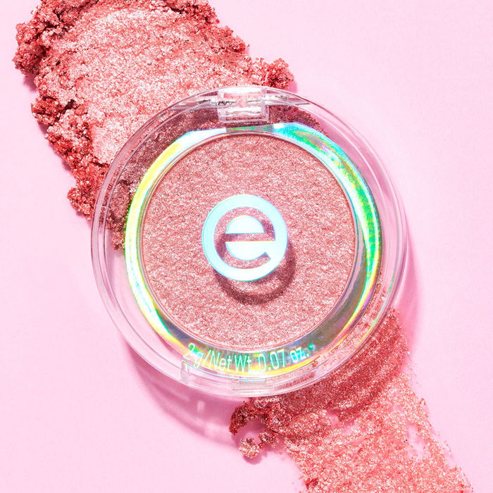 Essence MONOCROMA GLITTER Sombra de Ojos #02-Rosy Sparkle 2 gr - Sombra en Polvo Cremosa con Brillo Plateado