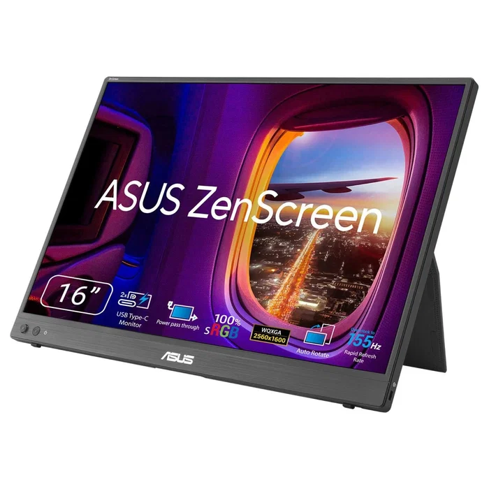 ASUS ZenScreen MB16NCG Monitor Portátil 16 pulgadas WQXGA IPS 2560 x 1600 155Hz USB-C Mini-HDMI Negro ASUS ZenScreen MB16NCG Monitor Portátil 16 pulgadas WQXGA IPS 2560 x 1600 155Hz USB-C Mini-HDMI Negro