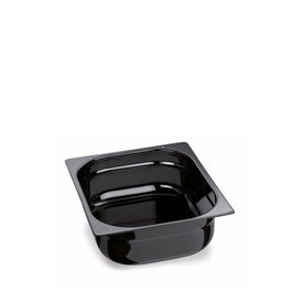 B.Pro Cubeta GN 1/2-100 Negra - Cubeta de acero inoxidable para buffet, 26.5x32.5x10 cm, 6 litros
