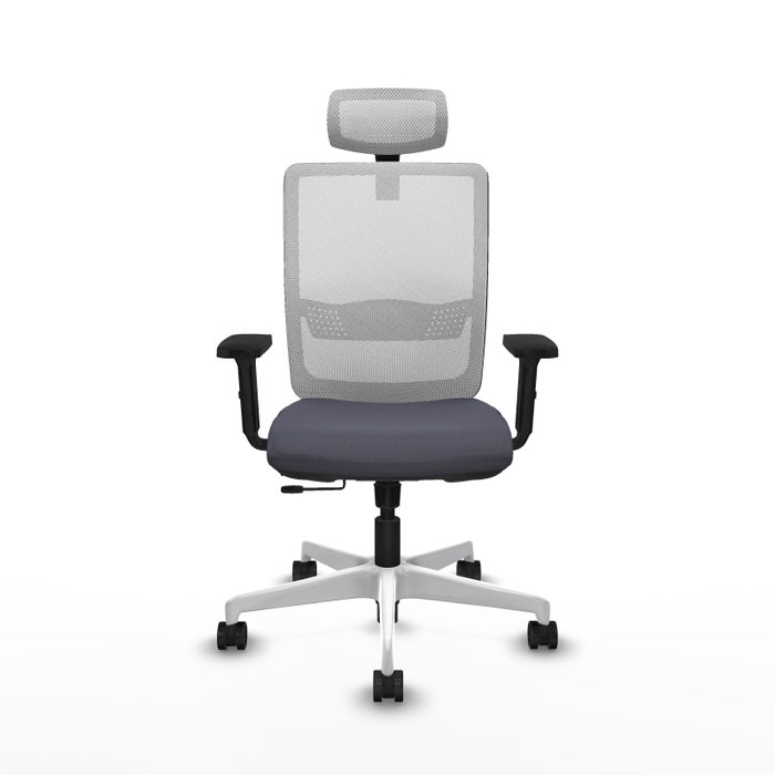 PIQUERAS Y CRESPO Silla de oficina Haches con mecanismo Sincro/Traslack Gris/Blanco