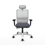 PIQUERAS Y CRESPO Silla de oficina Haches con mecanismo Sincro/Traslack Gris/Blanco