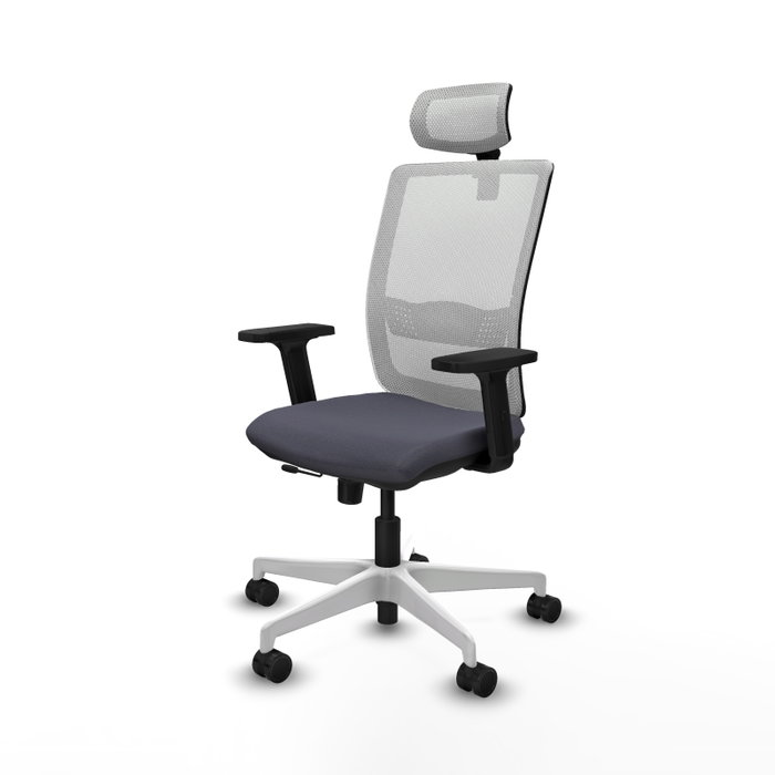 PIQUERAS Y CRESPO Silla de oficina Haches con mecanismo Sincro/Traslack Gris/Blanco