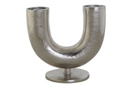 DKD Home Decor Jarrón Plateado 11 x 17 x 19 cm de Aluminio