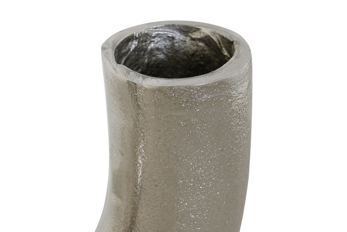 DKD Home Decor Jarrón Plateado 11 x 17 x 19 cm de Aluminio